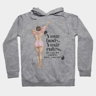 Your Body Your Rules Vintage Cracked Hoodie